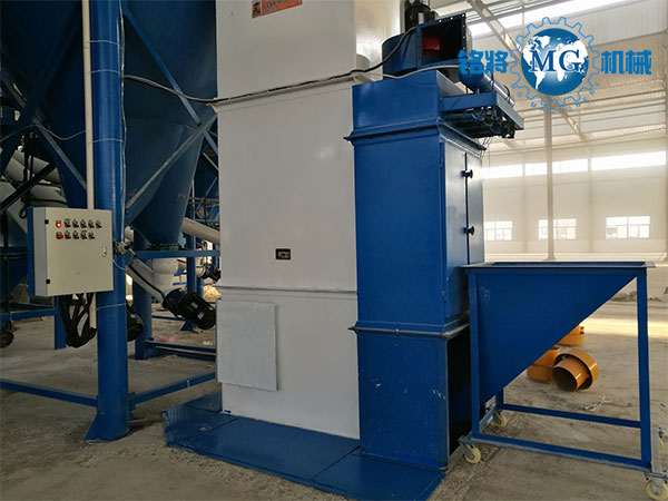 脈衝除塵器在(zài)幹粉砂(shā)漿生產線的使(shǐ)用 脈衝除塵器在幹粉(fěn)砂漿生產線的使用