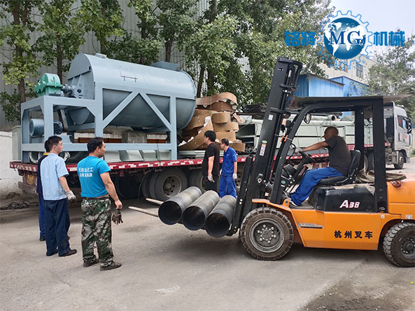 浙江台州幹粉砂漿生產線發貨場景圖