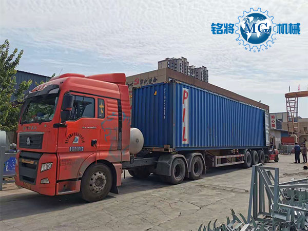 秘魯幹粉砂漿生產線發貨現場