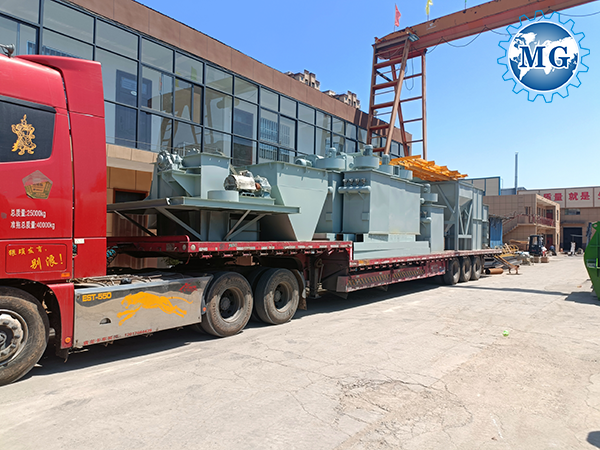 西安幹粉砂漿設備裝車現場！