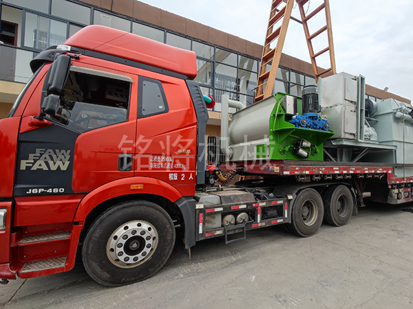 廣東湛江三立方（fāng）雙軸混合機生產線發貨