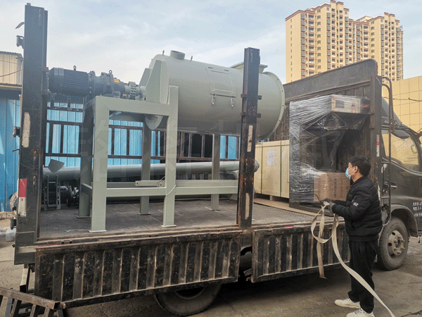 簡易幹粉砂漿生產線交付物流！