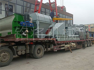 幹粉砂漿生產線（xiàn）發（fā）貨現場